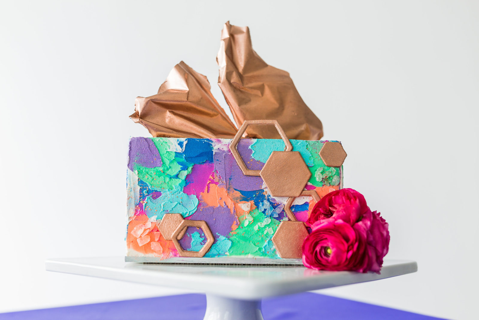 Geometric Cake created by Sweet Details Atl.